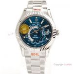 Swiss Copy Rolex Sky Dweller World Timer Stainless Steel Blue 42mm Watch N9 FACTORY_th.jpg